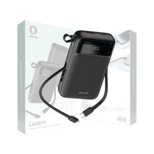 پاوربانک مگ سیف 20000 میلی آمپر لوزرن گرین با فناوری شارژ بی‌سیم MagSafe