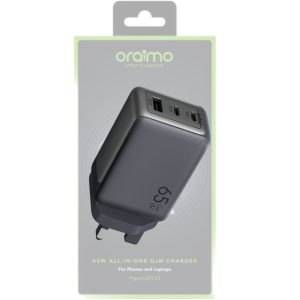 شارژر دیواری oraimo HyperGaN 65W با کابل 100W CC