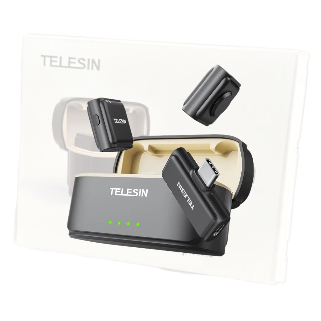 میکروفون-یقه‌ای-بی‌سیم-telesin-با-کیفیت-بالا